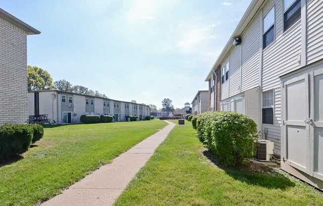 Beautifully landscaped grounds at Pangea Fields in Indianapolis.