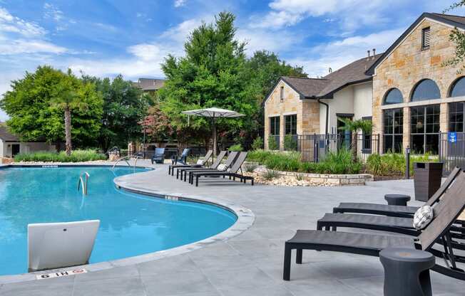 take a dip in the pool at villas at houston levee west apartments in cord