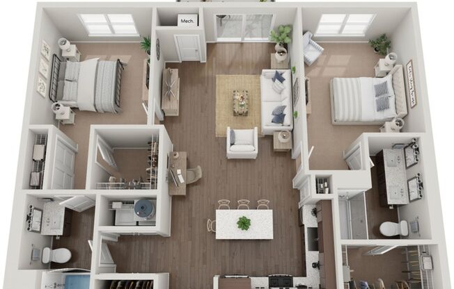 2 beds, 2 baths, 1,274 sqft, $2,650, Unit 212W