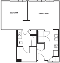 1 bed, 1 bath, 712 sqft, $1,426