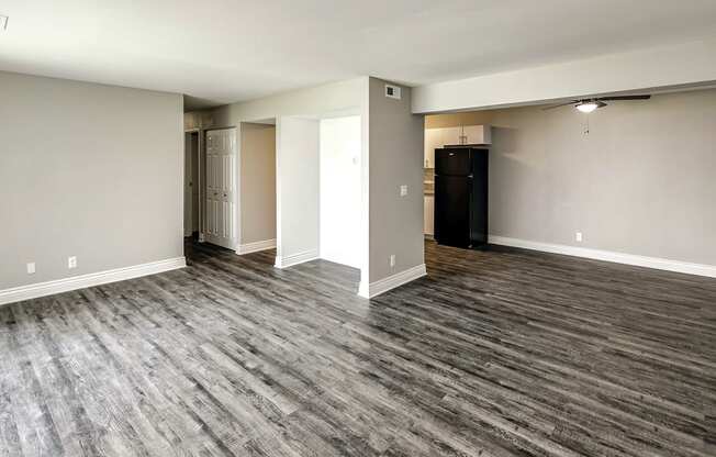 Beautiful newly-renovated one, two and three bedroom apartment townhomes with high-end finishes at Highpoint Apartments in Omaha, NE