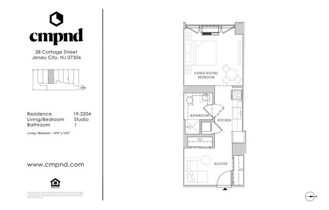Studio, 1 bath, 389 sqft, $2,600, Unit 2004