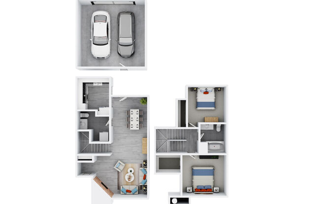 2 beds, 1.5 baths, 993 sqft, $1,670