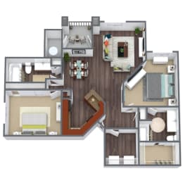 2 beds, 2 baths, 1,046 sqft, $2,703