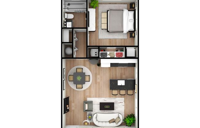 1 bed, 1 bath, 600 sqft, $1,425, Unit 1