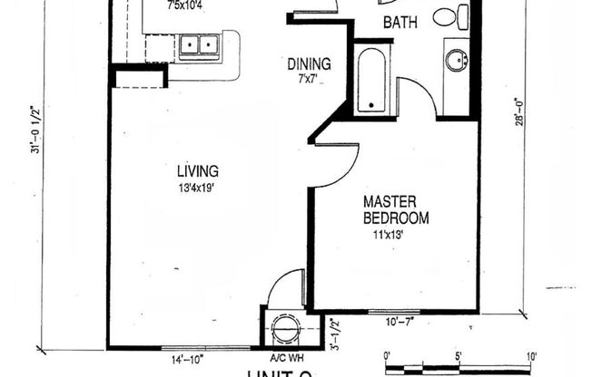 1 bed, 1 bath, $1,595