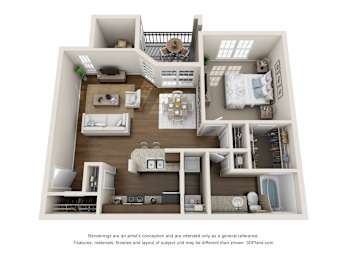 1 bed, 1 bath, 720 sqft, $1,317