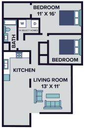 2 beds, 1 bath, 1,000 sqft, $913