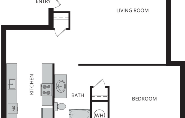 1 bed, 1 bath, 500 sqft, $1,251