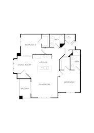 2 beds, 2 baths, 1,194 sqft, $1,925