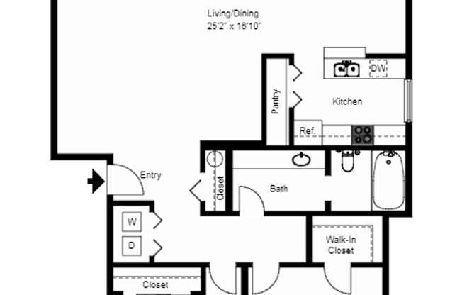2 beds, 1 bath, 915 sqft, $1,625, Unit 412
