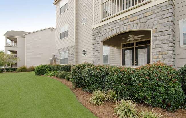 exterior of building with patio