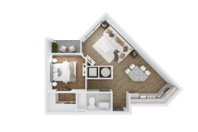 1 bed, 1 bath, 740 sqft, $1,920