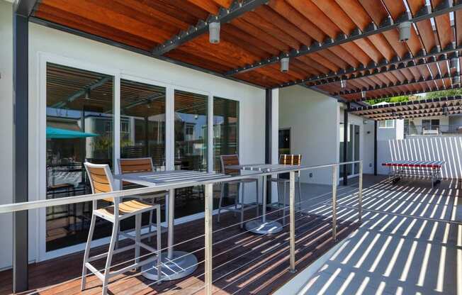 Outdoor Living Area at Beverly Plaza Apartments, California