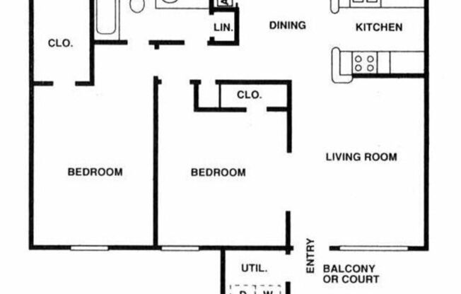 2 beds, 1 bath, 904 sqft, $1,009