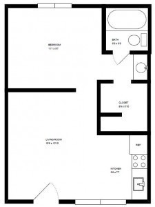 Studio, 1 bath, 400 sqft, $732, Unit 215-2