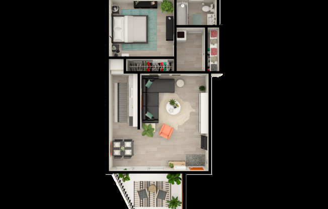 1 bed, 1 bath, 650 sqft, $1,370, Unit 201