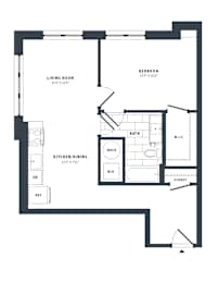 1 bed, 1 bath, 711 sqft, $2,298