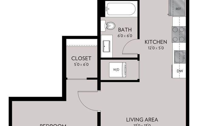 1 bed, 1 bath, 631 sqft, $1,563