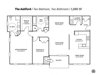 2 beds, 2 baths, 1,680 sqft, $2,220