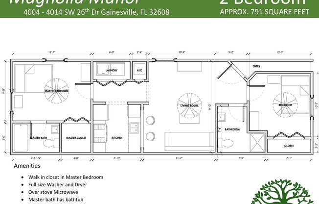 2 beds, 2 baths, 664 sqft, $1,295, Unit 33