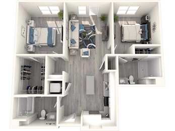 2 beds, 2 baths, 1,046 sqft, $3,252