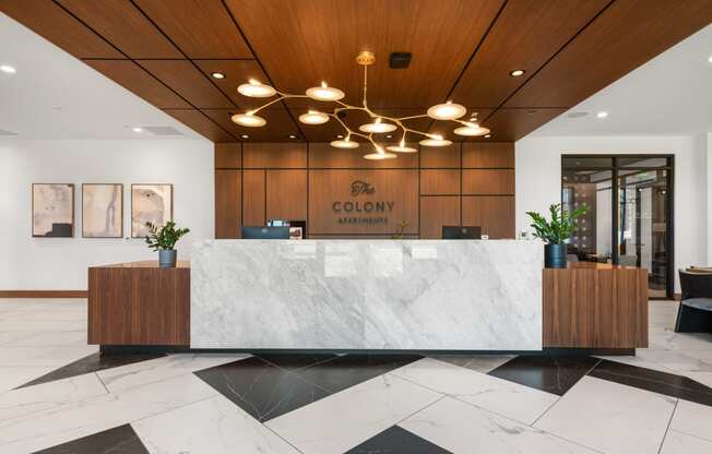 Clubhouse Lobby at The Colony, Charlotte, NC, 28211