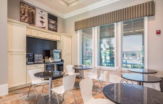 Clubhouse interior with dine and kitchen at The Oasis at Crosstown, Florida, 32807