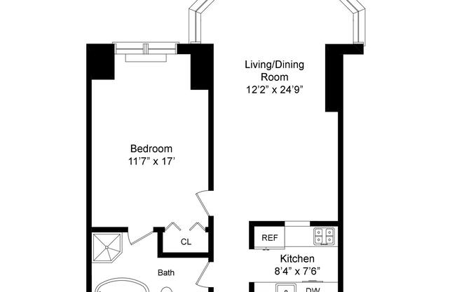 1 bed, 1 bath, 788 sqft, $6,500, Unit 38B