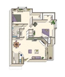 2 beds, 1 bath, 1,099 sqft, $2,194