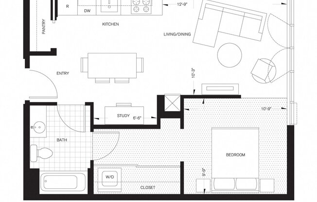 1 bed, 1 bath, $1,490