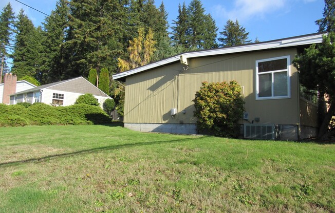 Downtown Bothell Rambler Coming Soon! Lawncare Included! Huge fenced yard!