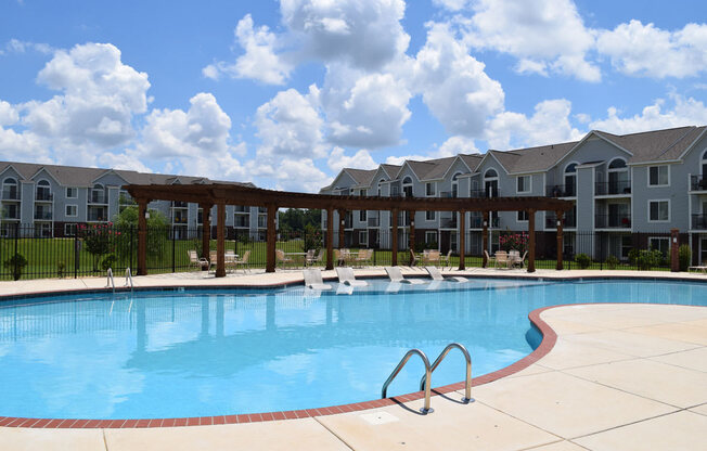 Swimming Pool with Pergola at Limestone Creek Apartment Homes, Madison, AL
