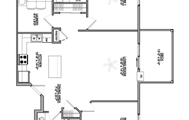 2 beds, 2 baths, 1,250 sqft, $1,549