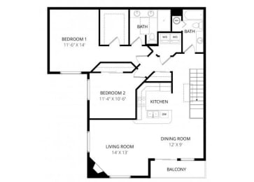 2 beds, 2 baths, 1,183 sqft, $2,810