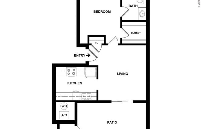 1 bed, 1 bath, 707 sqft, $1,615