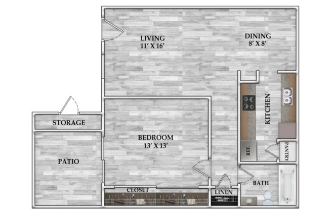 1 bed, 1 bath, 659 sqft, $745, Unit 617