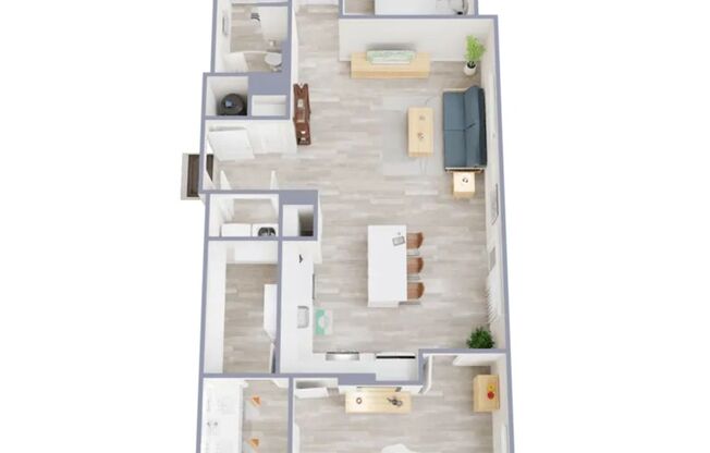 2 beds, 2 baths, 1,190 sqft, $2,199, Unit 431