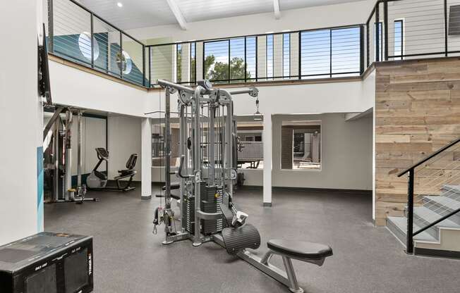 the gym at the m on hennepin apartments