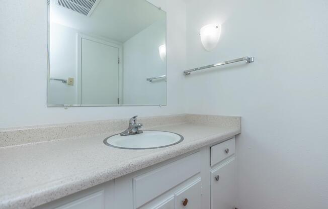 bathroom sink with a mirror