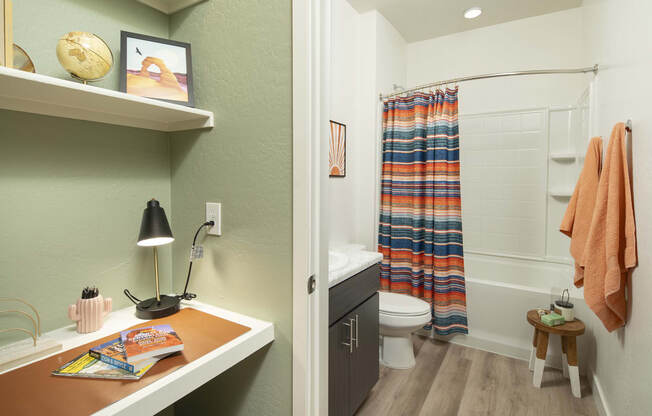 Office and Bathroom at Cabana Bridges Apartments in Tucson Arizona