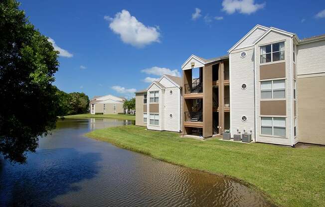 Exterior building with lake views