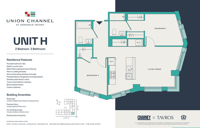 2 beds, 2 baths, $7,000, Unit 2H