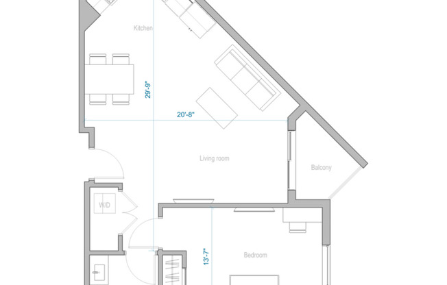 1 bed, 1 bath, 493 sqft, $2,645, Unit 507