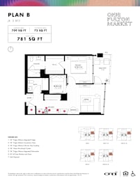 2 beds, 2 baths, 709 sqft, $3,552