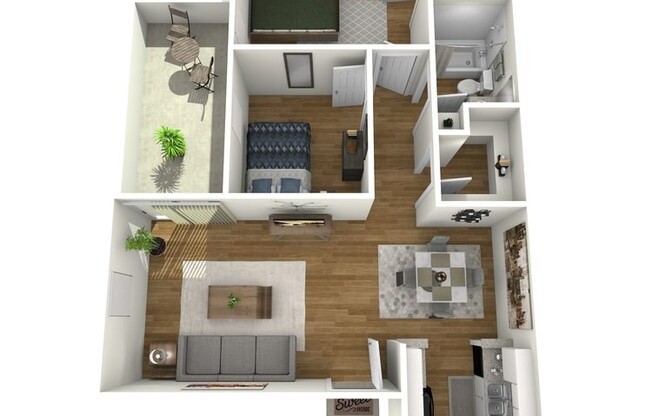 2 beds, 1 bath, 746 sqft, $925