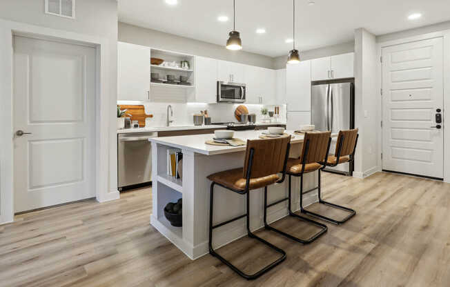 Kitchen with Stainless Steel Appliances and Breakfast Bar