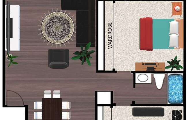 2 beds, 1 bath, 890 sqft, $3,065