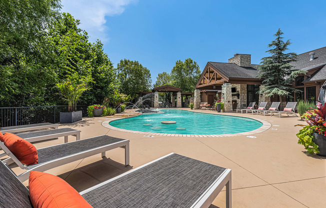 take a dip in the resort style pool