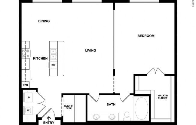 1 bed, 1 bath, 860 sqft, $1,375